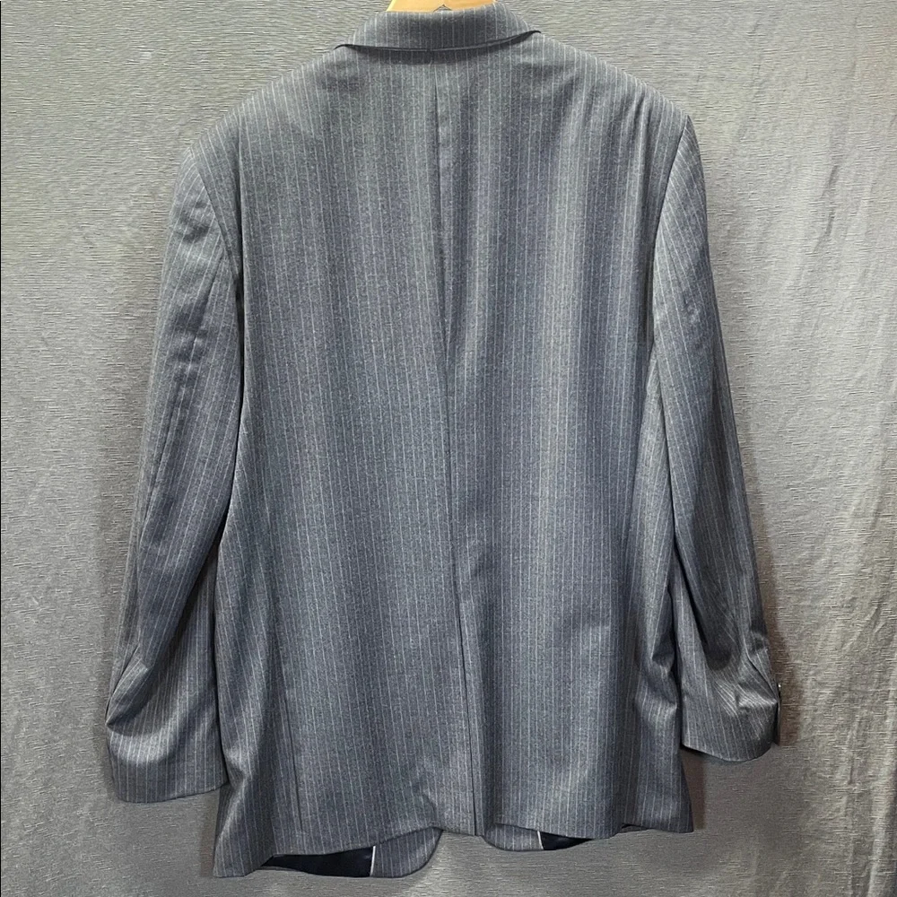 Banana Republic Gray Striped‎ Wool Blazer